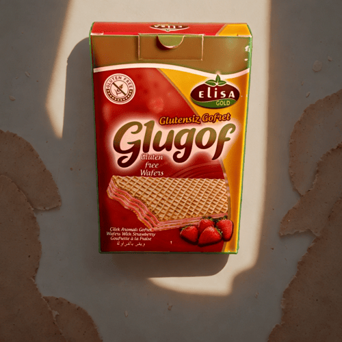 ويفر الفراولة خالي من الجلوتين