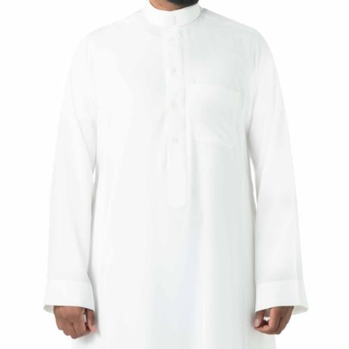 ثوب رجالي جاهز ازرار ظاهر نص واقف
