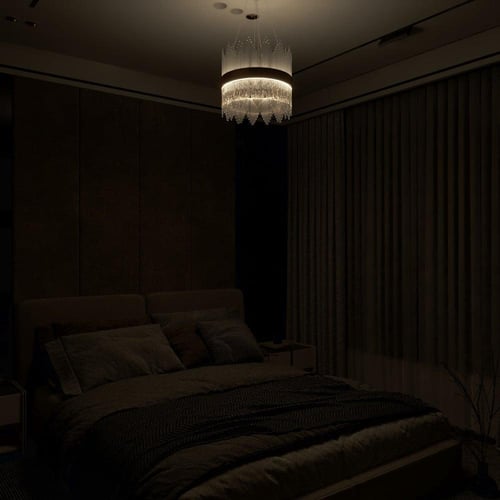 ثريا كريستال بحزام ذهبي