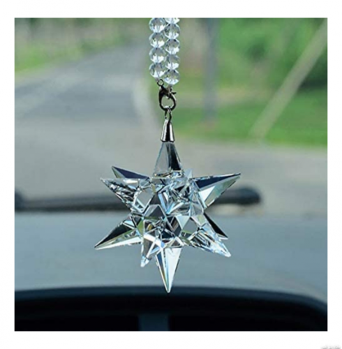 قلادة شفافة نيزك | ميدالية كريستال