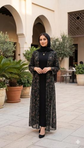 عباية "تاج الورد"