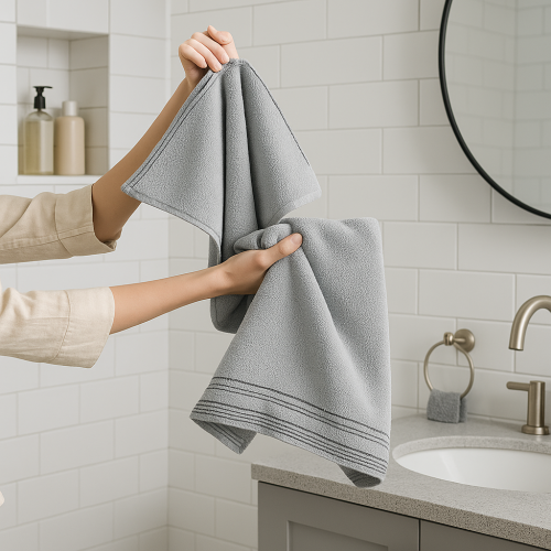 منشفة راقية باللون الرمادي