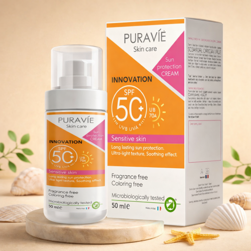 بيورافي واقي شمسي 50 مل للبشرة الحساسة