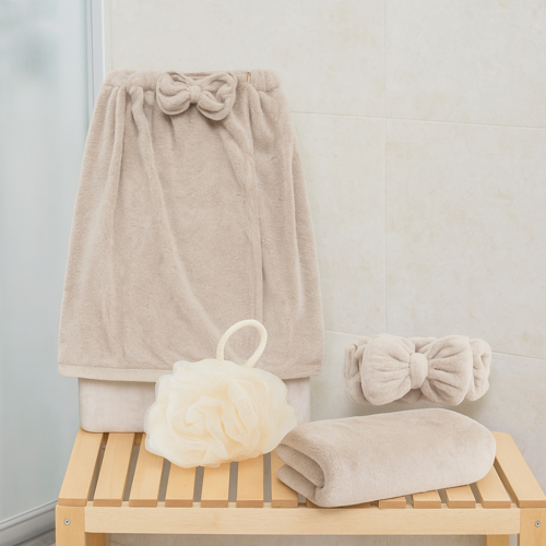 طقم مناشف حمام نسائية من الألياف الدقيقة الماصة من...