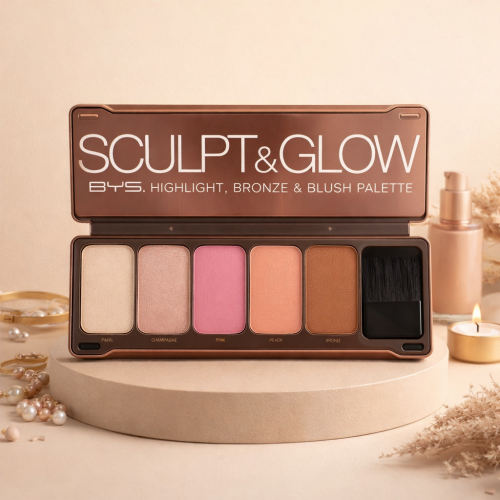 بي واي إس - سكلبت أند جلو باليت اضاءة واحمر خدود