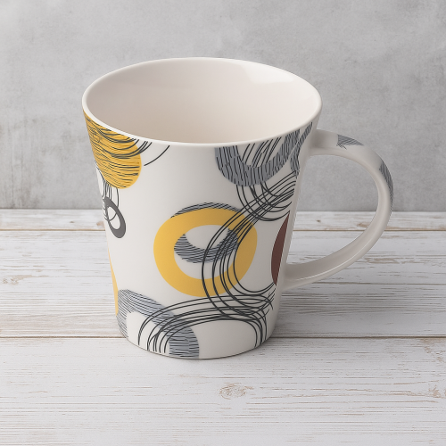 مج قهوة بطبعة مبتكرة بسيطة متعدد الألوان