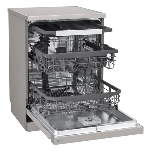 غسالة صحون LG، 14 مكان، 9 برامج، فضي - موديل DFC41...