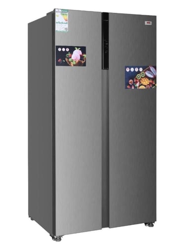 ثلاجة دولابي هام، بابين، 20.5 قدم، انفرتر، ستيل -...