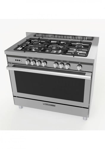 فرن غاز جليم جاز، 60*100 سم، 5 عيون، ستيل، متعدد ا...