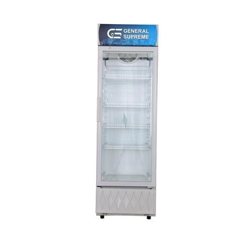 جنرال سوبريم ثلاجة عرض باب واحد زجاجي 275 لتر أبيض...