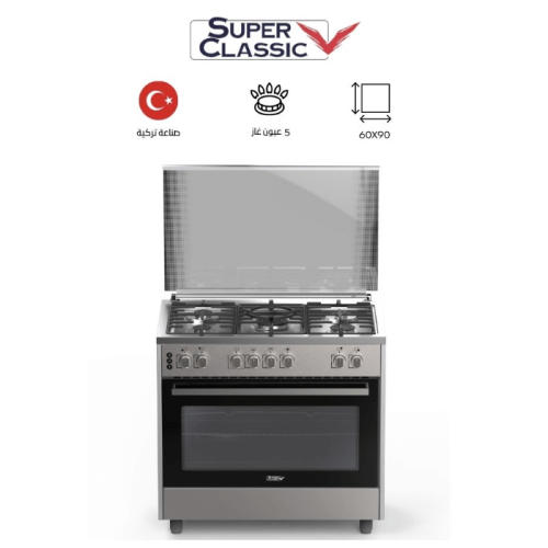 فرن سوبر كلاسيك، 5 عيون، 60*90-SCL-9060-502 توربو...