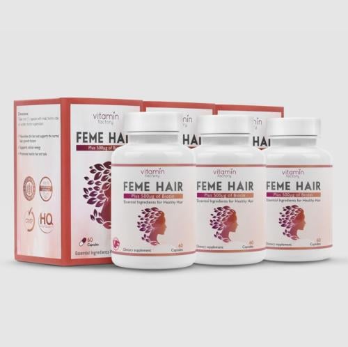 Vitamin Factory Feme Hair for Women (3 Bottles) -...