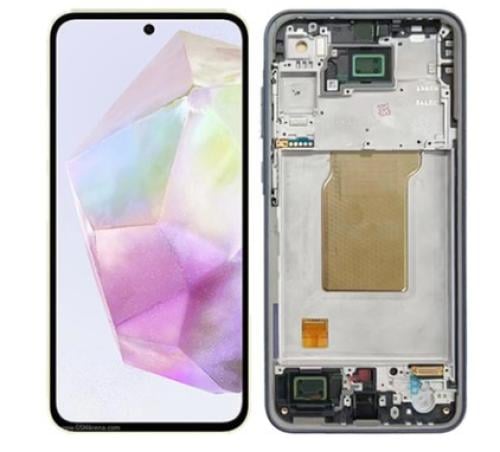 شاشة سامسونج A35 5G مع الاطار