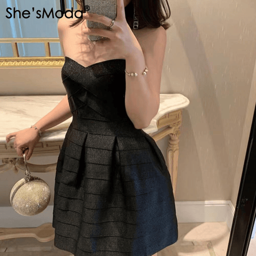 فستان قصير لحفلات الزفاف للنساء من She'sModa 2020...
