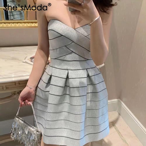 فستان قصير لحفلات الزفاف للنساء من She'sModa 2020...