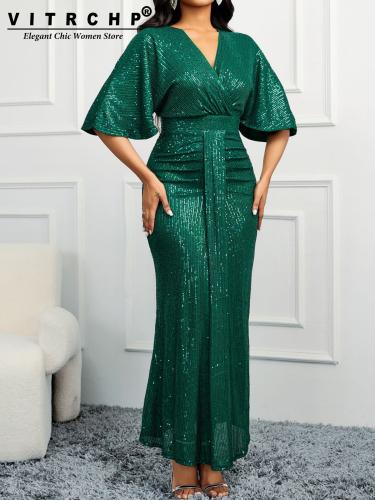 فساتين سهرة أكمام تشبه جناح الخفّاش 2025 حورية الب...