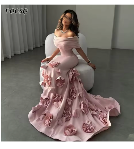 BOMP فساتين سهرة أنيقة بحورية البحر باللون الأزرق...