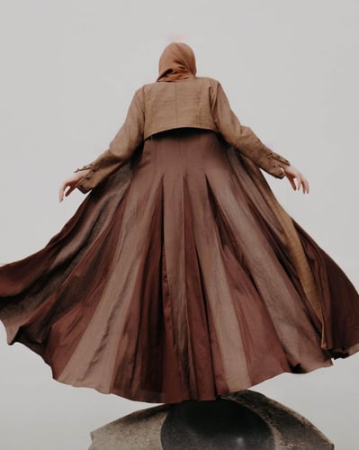 An Elegant Dress Abaya with flowy Style
