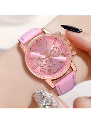 ساعة نسائية ناصعة و أنيقة دائرية الشكل مؤشر الأرقا...