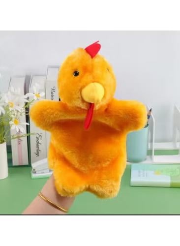 الدمى اليدوية الحيوانية للاطفال على شكل دجاجة, تعل...