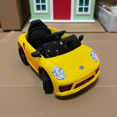 سيارة كهربائية للأطفال بتصميم رياضي (صفراء)