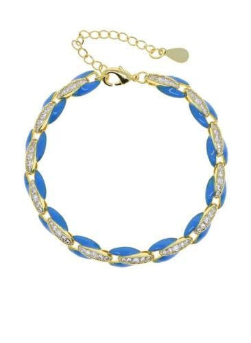 سوارة مجوهرات زركونيا مطلية بالذهب للنساء.