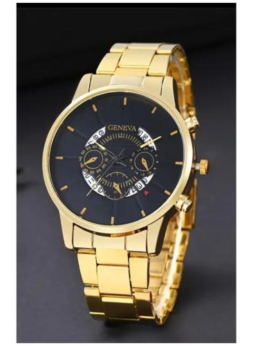 ساعة يد بسوار من الفولاذ المقاوم للصدأ للرجال من ج...