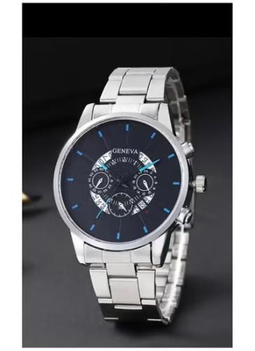 ساعة يد بسوار من الفولاذ المقاوم للصدأ للرجال من ج...
