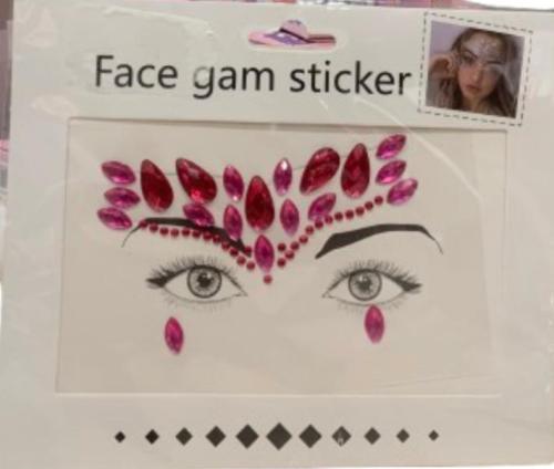 1 قطعة من جواهر الحواجب و الوجه, ملصقات من حجر الر...