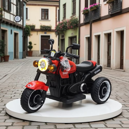 دراجة نارية كهربائية للأطفال - تصميم رياضي ثلاثي ا...