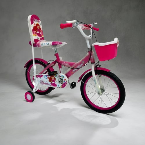 سيكل أطفال بنات مقاس 16 وردي بتصميم أميرة | دراجة...