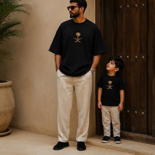 تيشيرت اليوم الوطني أسود