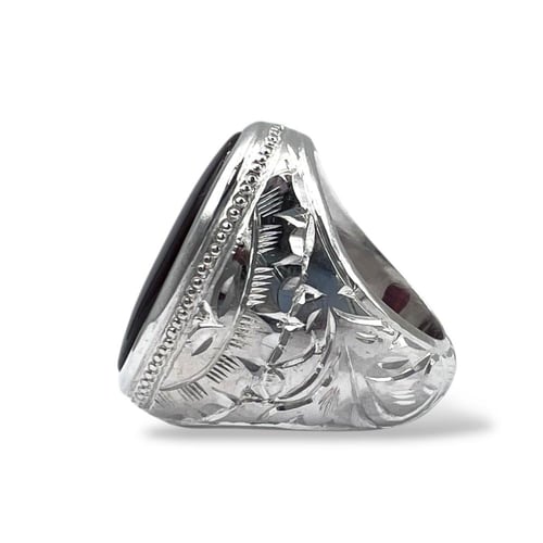 خاتم البرتاش بالعقيق الكبدي وبصياغة حجازية 0099