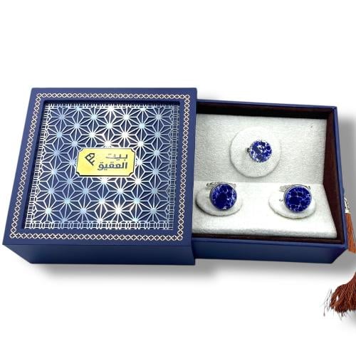 طقم خاتم وكبك من الفضة