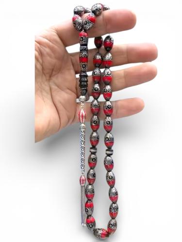 سبحة اليسر البلدي بالفضة والمرجان