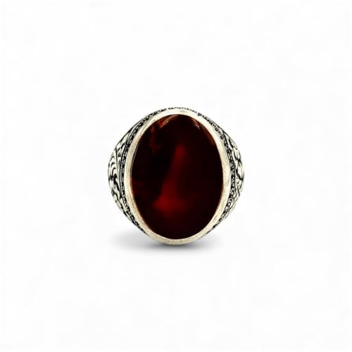 خاتم عقيق يمني بصياغة حجازية برتاش