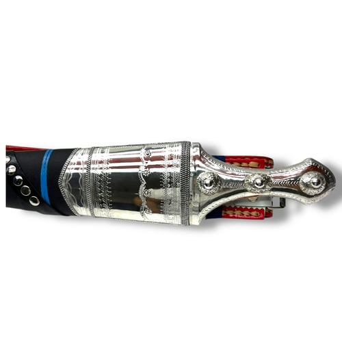 جنبية الذريع الملساء كامل بالفضة الخالص 60 سم