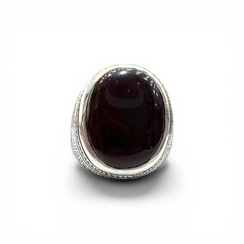 خاتم البرتاش بالعقيق الكبدي