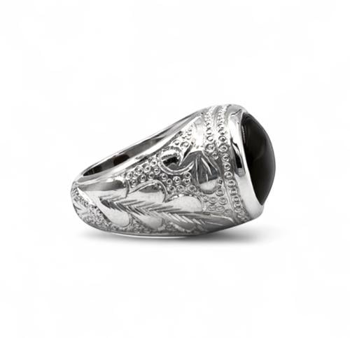 خاتم البرتاش بالعقيق الكبدي وبصياغة حجازية 0022