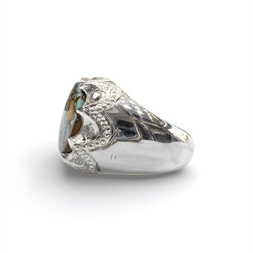 خاتم الفيروز النيشابوري مطعم بالموزنايت