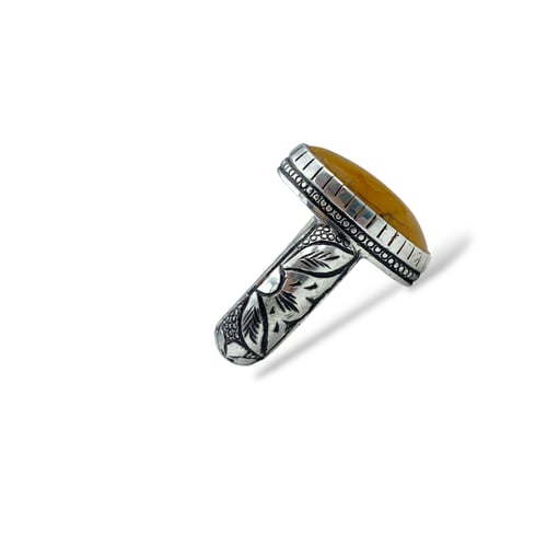 خاتم البرتاش الكهرب الألماني وبصياغة حجازية 001022