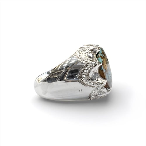 خاتم الفيروز النيشابوري مطعم بالموزنايت