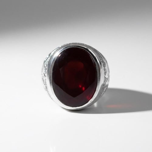 خاتم البرتاش بالعقيق الكبدي وبصياغة حجازية 0088