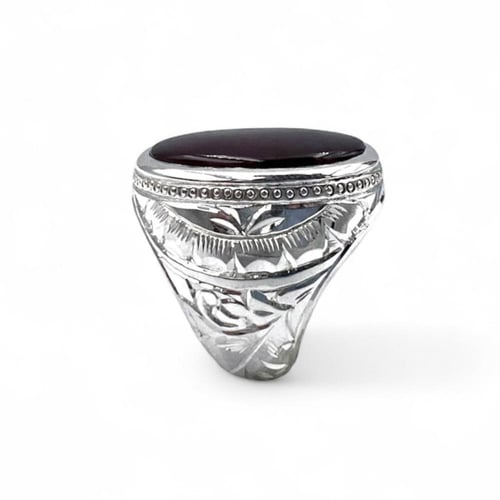 خاتم البرتاش بالعقيق الكبدي وبصياغة حجازية 0099