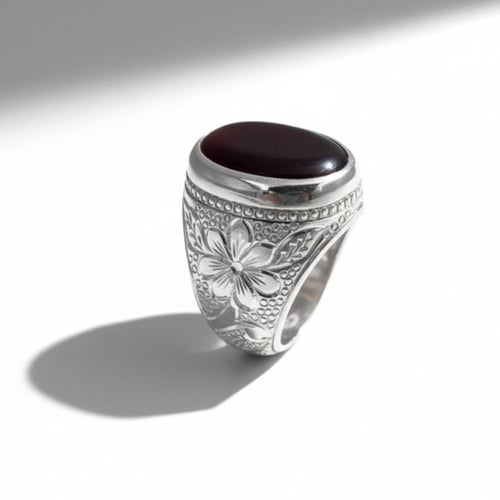 خاتم البرتاش بالعقيق الكبدي وبصياغة حجازية 0088