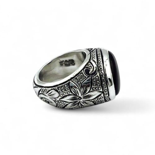 خاتم البرتاش بالعقيق الكبدي وبصياغة حجازية 0055