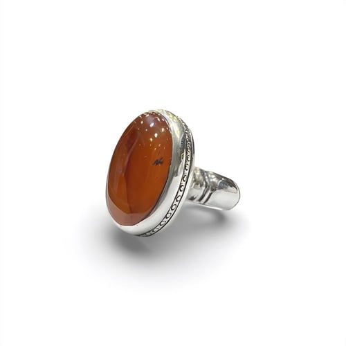 خاتم عقيق يمني صياغة ملكي