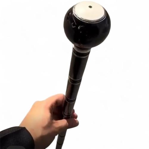 عصا يسر بلدي مرصعة بالفضة ومطعمه بالعاج