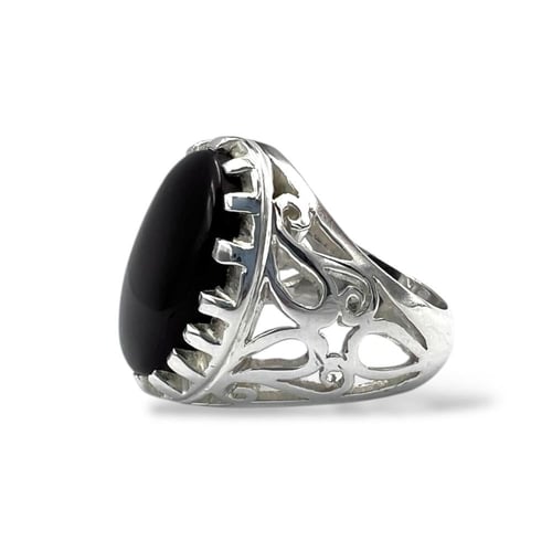 خاتم العقيق اليمني بصياغة حجازية منشار