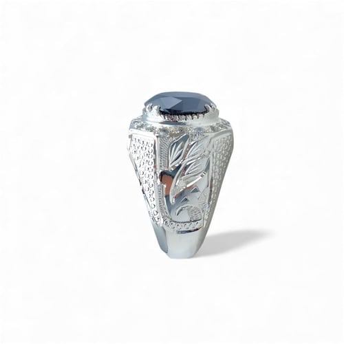 خاتم الموزنايت الأسود الملكي